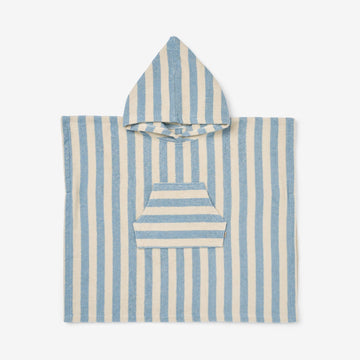 Wheat Main Terry Poncho Lille Home 9580 blue swim stripe