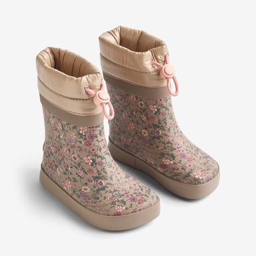Wheat Footwear Thermo Barefoot Rubber Boot Arden Rubber Boot 9674 portabella flowers