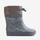 Wheat Footwear Thermo Barefoot Rubber Boot Arden Rubber Boot 9872 dark reflective map