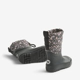 Wheat Footwear Thermo Snowboot Drizzle Rubber Boot 9528 black sea open flowers