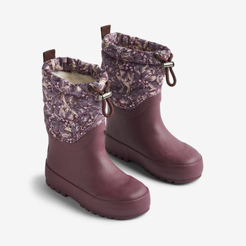 Wheat Footwear Thermo Snowboot Drizzle Winter Footwear 1177 purple tulips