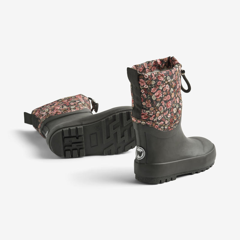 Wheat Footwear Thermo Snowboot Drizzle Rubber Boots 1186 raven wild flowers