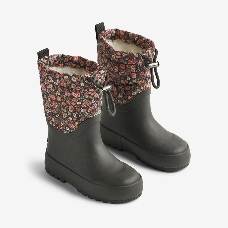 Wheat Footwear Thermo Snowboot Drizzle Rubber Boots 1186 raven wild flowers