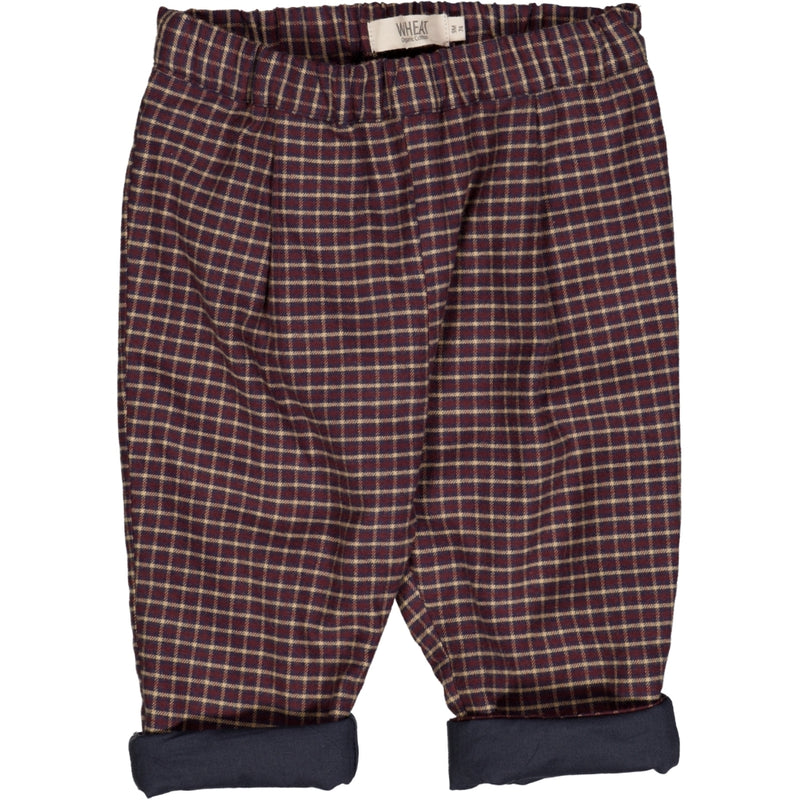 Wheat Trousers Nate Trousers 1398 midnight blue check