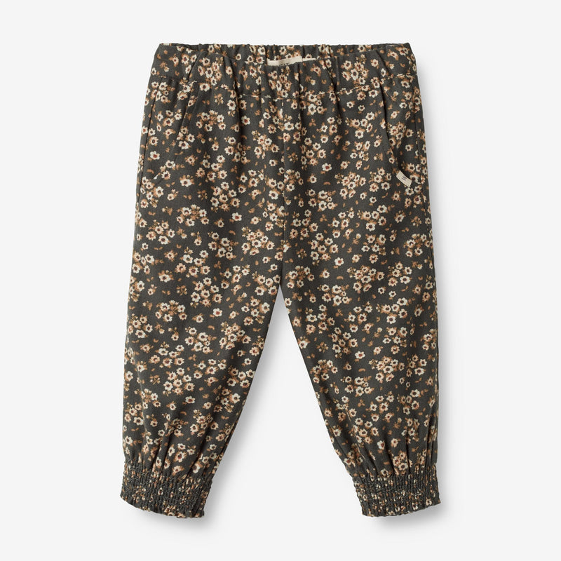Wheat Main Trousers Sara Lined | Baby Trousers 0027 black coal flowers