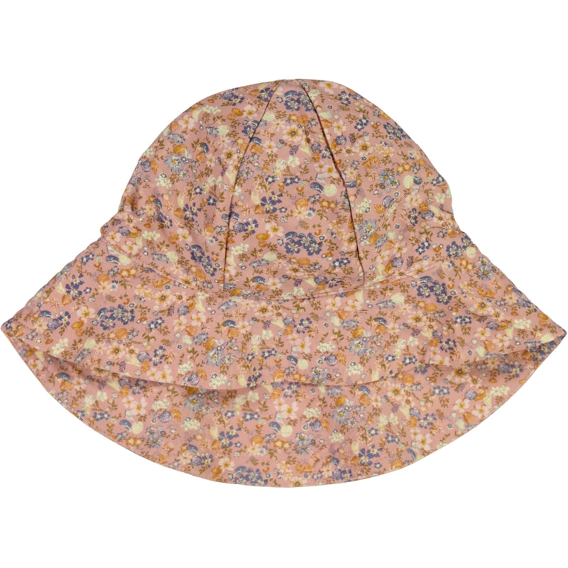 Wheat UV Sun Hat Swimwear 9054 flowers and seashells