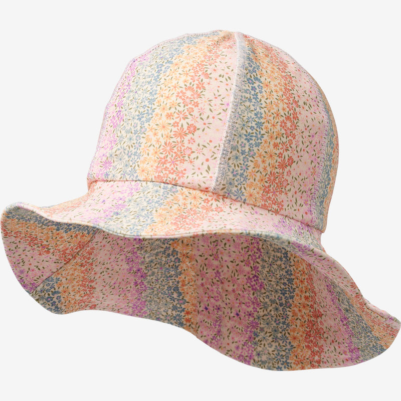 Wheat Main UV Sun Hat Swimwear 9506 rainbow flowers