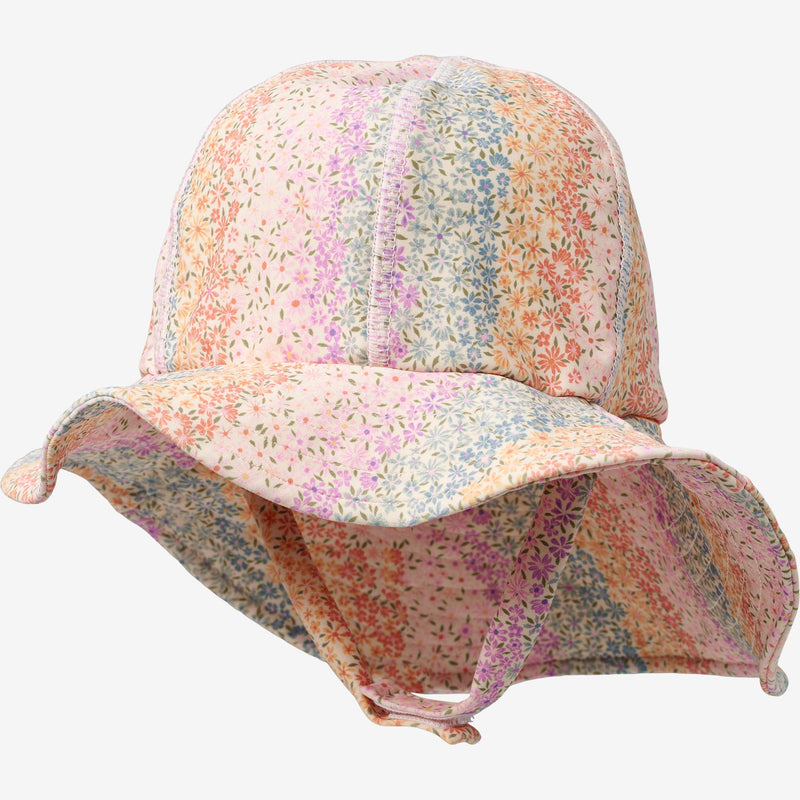 Wheat Main UV Sun Hat Swimwear 9506 rainbow flowers