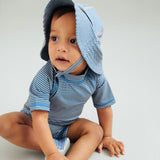 Wheat Main UV Sun Hat Bora Accessory 9580 blue swim stripe