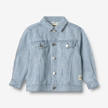 Wheat Collab Wheat x Pernille Teisbæk | Denim jacket Vive Jackets 9452 ink stripe