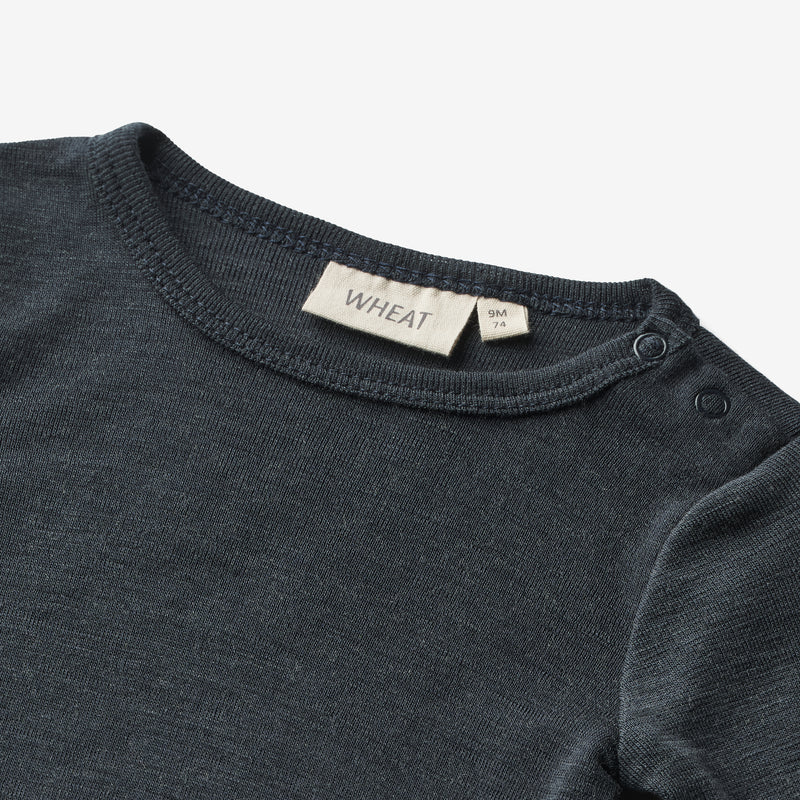 Wheat Wool Wool Body L/S Lucca Underwear/Bodies 1432 navy