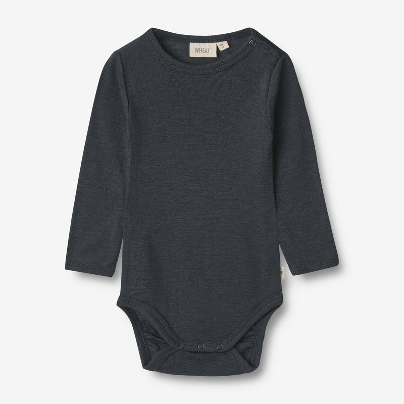 Wheat Wool Wool Body L/S Lucca Underwear/Bodies 1432 navy