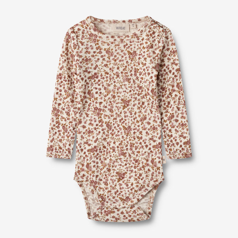 Wheat Wool Wool Body L/S Lucca Underwear/Bodies 2475 rose flowers