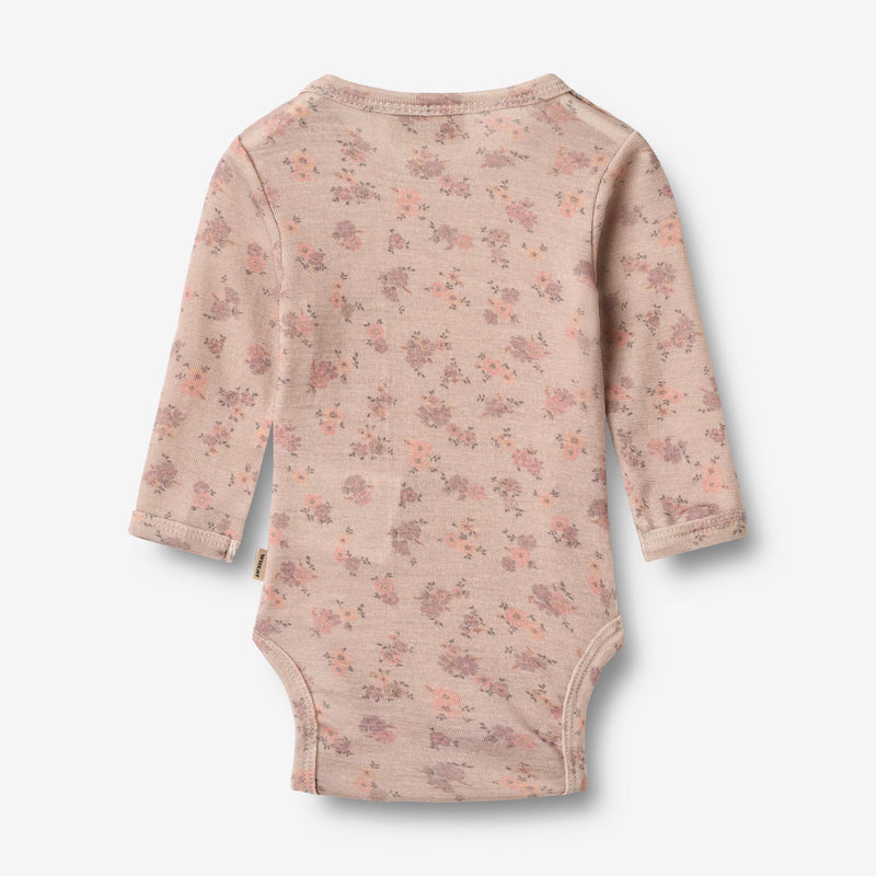 Wheat Wool Wool Body L/S Lucca Underwear/Bodies 1358 lilac flowers