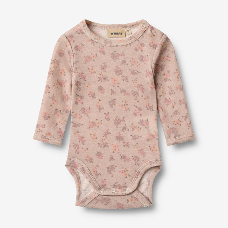 Wheat Wool Wool Body L/S Lucca Underwear/Bodies 1358 lilac flowers