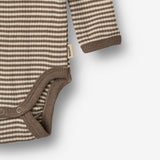 Wheat Wool Wool Body L/S Lucca Underwear/Bodies 9578 wood stripe