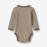 Wheat Wool Wool Body L/S Lucca Underwear/Bodies 9578 wood stripe