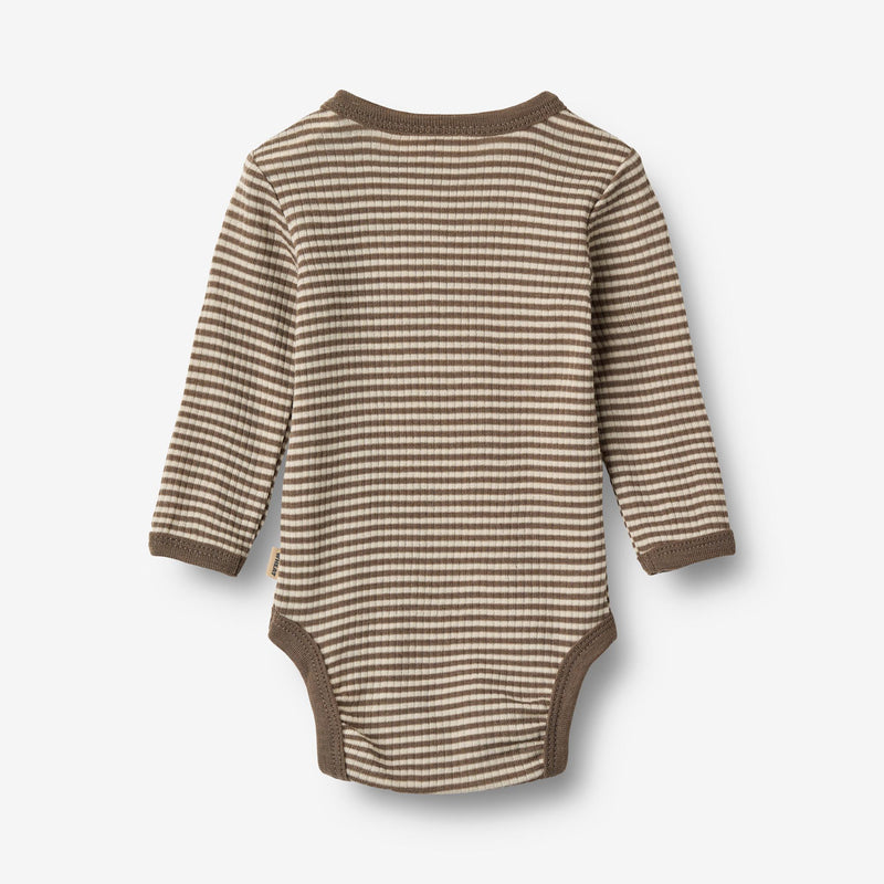 Wheat Wool Wool Body L/S Lucca Underwear/Bodies 9578 wood stripe