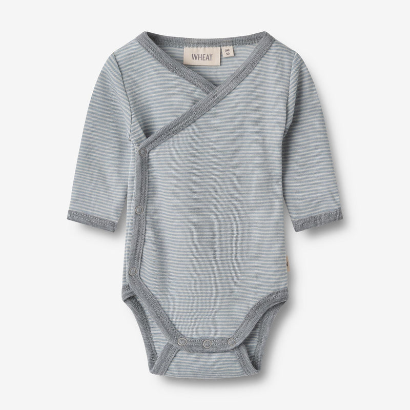 Wheat Wool Wool Body L/S Willow Underwear/Bodies 1522 cloudy sky stripe