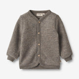 Wheat Wool Wool Fleece Cardigan Kari Sweatshirt 3015 brown melange
