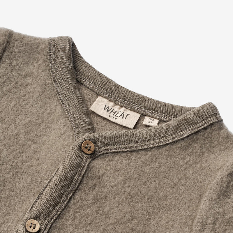 Wheat Wool Wool Fleece Jumpsuit | Baby Jumpsuits 0099 grey stone