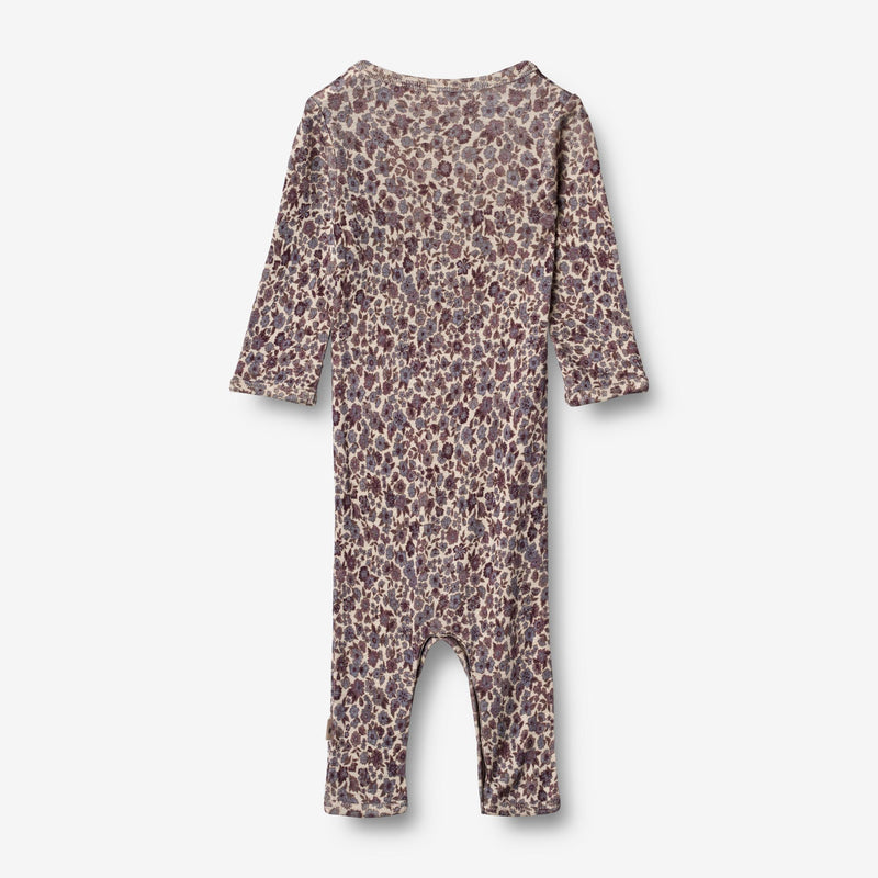 Wheat Wool Wool Jumpsuit Gatherings | Baby Jumpsuits 1493 purple flowers