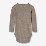 Wheat Wool Wool Silk Body L/S Lucca Underwear/Bodies 3204 khaki melange