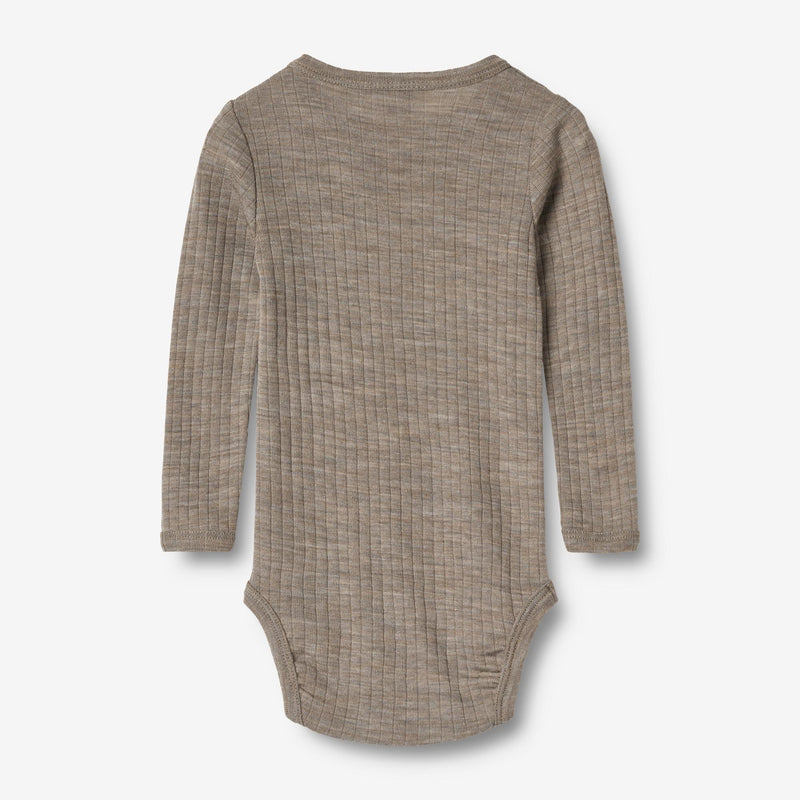 Wheat Wool Wool Silk Body L/S Lucca Underwear/Bodies 3204 khaki melange
