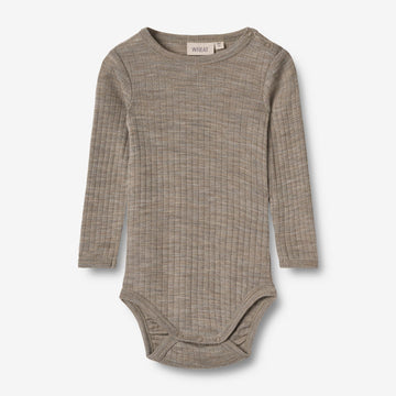 Wheat SMU Wool Silk Body L/S Lucca Underwear/Bodies 3204 khaki melange