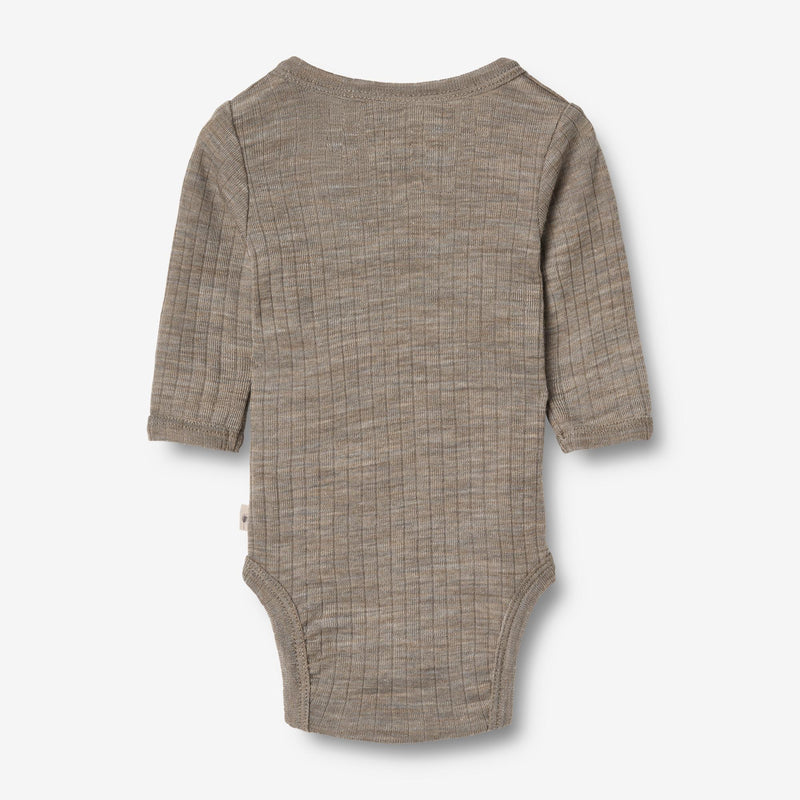 Wheat Wool Wool Silk Body L/S Willow Underwear/Bodies 3204 khaki melange
