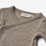 Wheat Wool Wool Silk Body L/S Willow Underwear/Bodies 3204 khaki melange