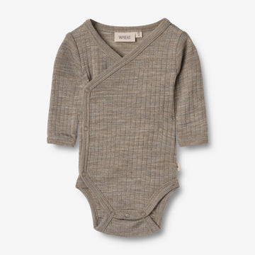 Wheat Wool Wool Silk Body L/S Willow Underwear/Bodies 3204 khaki melange