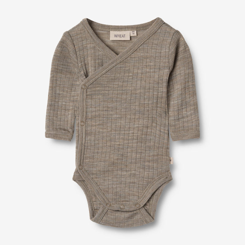 Wheat Wool Wool Silk Body L/S Willow Underwear/Bodies 3204 khaki melange