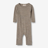 Wheat SMU Wool Silk Jumpsuit Frankie Jumpsuit 3204 khaki melange