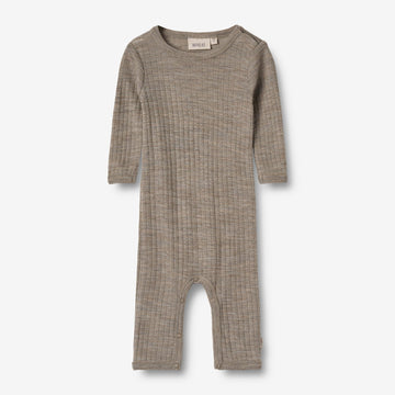 Wheat SMU Wool Silk Jumpsuit Frankie Jumpsuit 3204 khaki melange