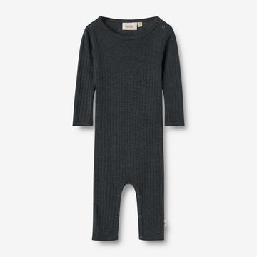 Wheat Wool Wool Silk Jumpsuit Frankie Jumpsuit 1432 navy