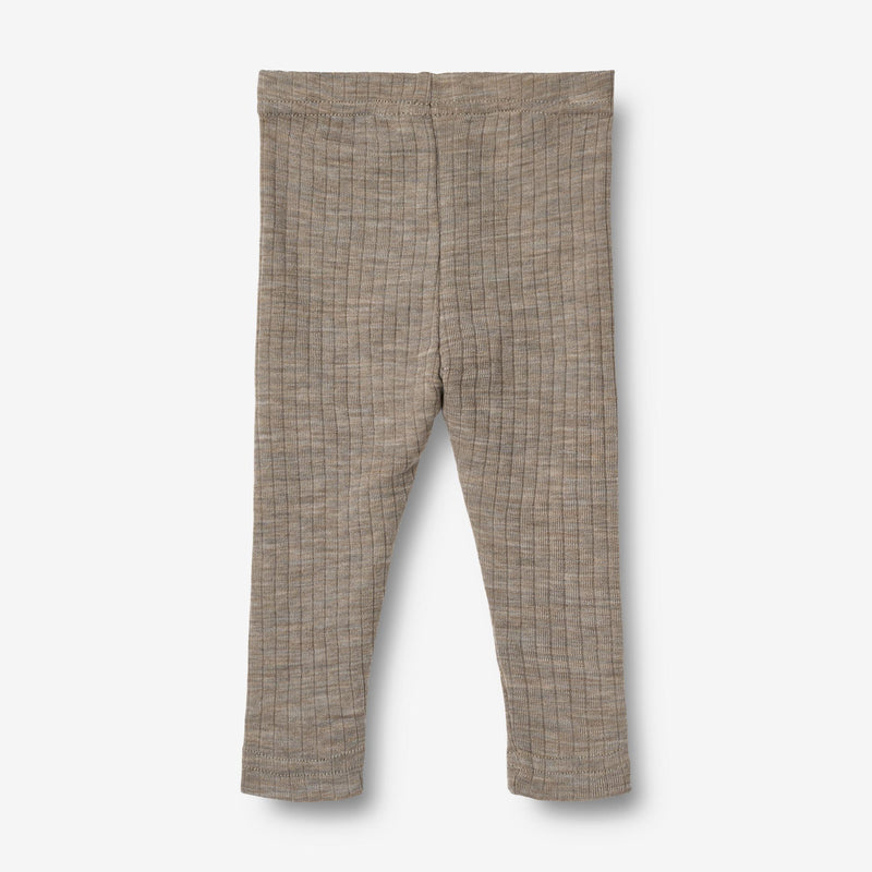 Wheat Wool Wool/Silk Leggings Agi | Baby Legging 3204 khaki melange