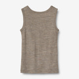 Wheat Wool Wool Silk Singlet Iggy Jersey Tops and T-Shirts 3204 khaki melange