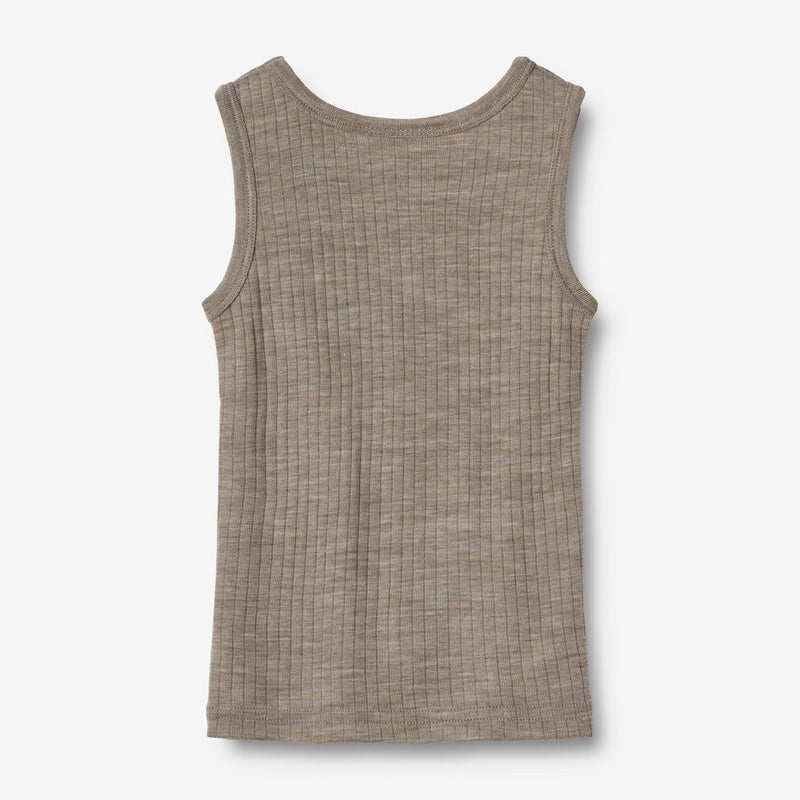 Wheat Wool Wool Silk Singlet Iggy Jersey Tops and T-Shirts 3204 khaki melange