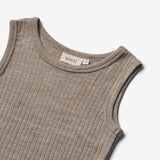 Wheat Wool Wool Silk Singlet Iggy Jersey Tops and T-Shirts 3204 khaki melange