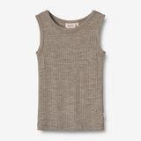 Wheat Wool Wool Silk Singlet Iggy Jersey Tops and T-Shirts 3204 khaki melange
