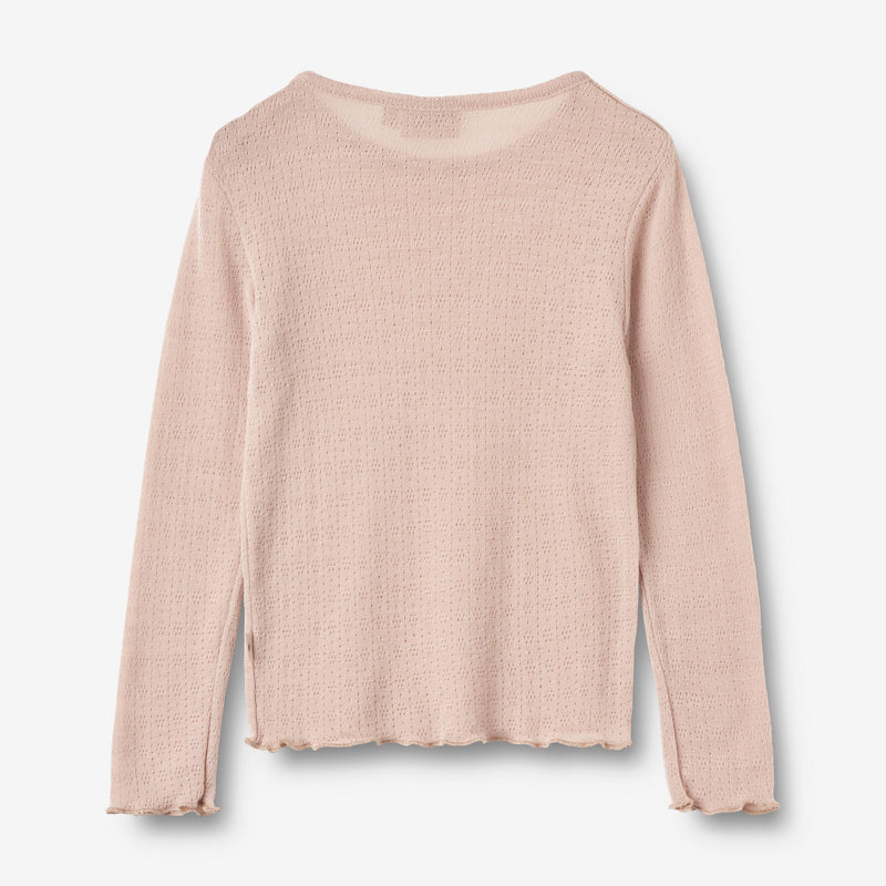 Wheat Wool Wool Silk T-shirt L/S Alli Jersey Tops and T-Shirts 1356 pale lilac