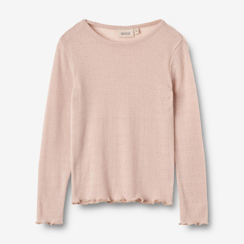 Wheat Wool Wool Silk T-shirt L/S Alli Jersey Tops and T-Shirts 1356 pale lilac