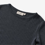 Wheat SMU Wool Silk t-shirt L/S Alfie Jersey Tops and T-Shirts 1432 navy