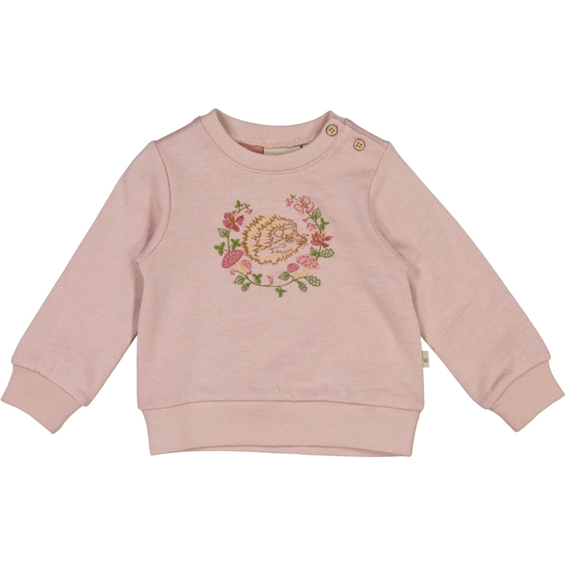 Wheat Wool Sweatshirt Hedgehog Embroidery Sweatshirts 2487 rose powder
