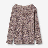 Wheat Wool Wool T-Shirt LS Jersey Tops and T-Shirts 1493 purple flowers