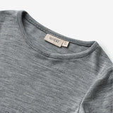 Wheat Wool Wool T-Shirt L/S Alfie T-Shirt 0224 melange grey