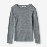 Wheat Wool Wool T-Shirt L/S Alfie T-Shirt 0224 melange grey