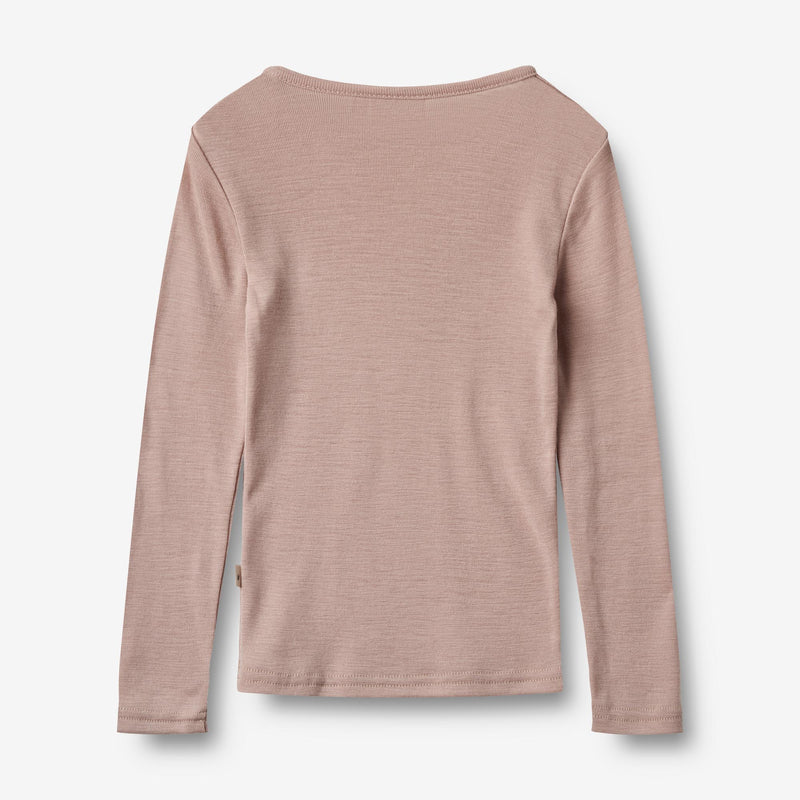 Wheat Wool Wool T-Shirt L/S Alfie Jersey Tops and T-Shirts 1135 dry rose