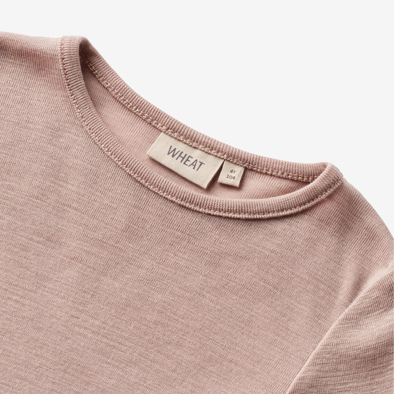 Wheat Wool Wool T-Shirt L/S Alfie Jersey Tops and T-Shirts 1135 dry rose